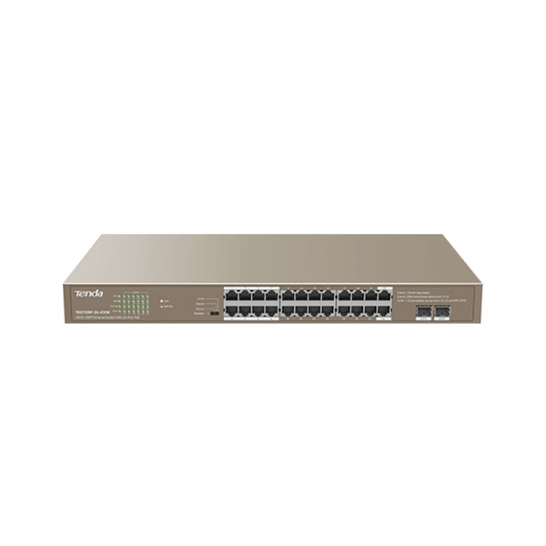 سوییچ 24 پورت POE تندا مدل TENDA TEG1126P-24-410W