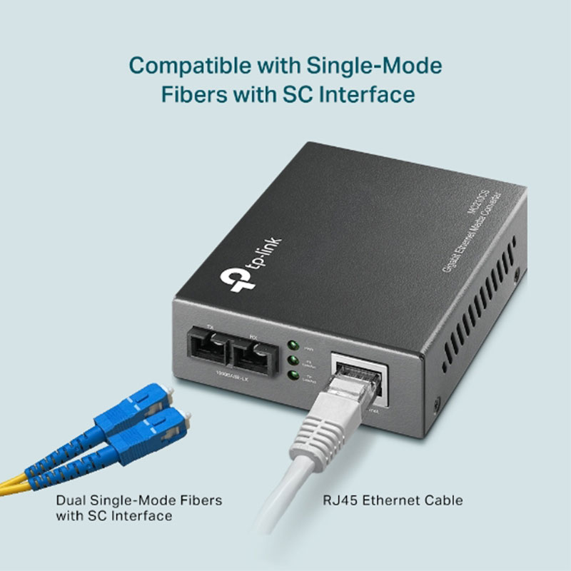 مبدل فیبر نوری گیگابیتی و تک حالته تی پی لینک مدل TP-LINK MC210CS Ver7.0 - Image 7
