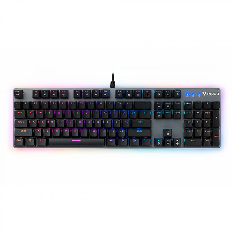 کیبورد گیمینگ با سیم رپو مدل RAPOO V520 Alloy RGB